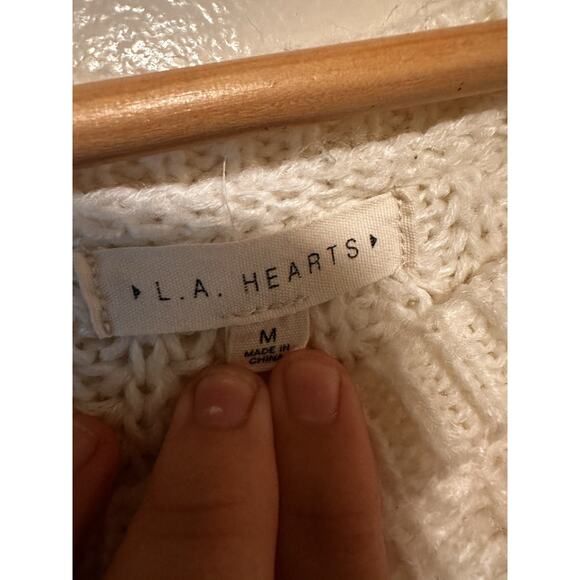LA Hearts Cable Knit Sweater Womens Sz M Chunky Fisherman Fall Rory‎ Gilmore - Picture 5 of 6